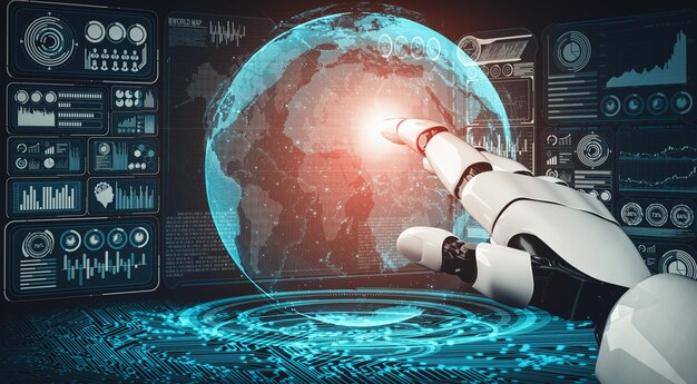 AI droid robot veya cyborg için MLP gelecekteki yapay zeka ve makine öğrenimi