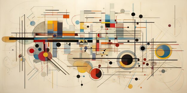 AI Generated AI Generative Abstract geometric floor plan design architecture top view pattern