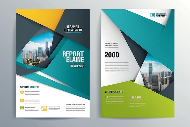 Annual report brochure flyer design template vector Leaflet presentation book cover templates
