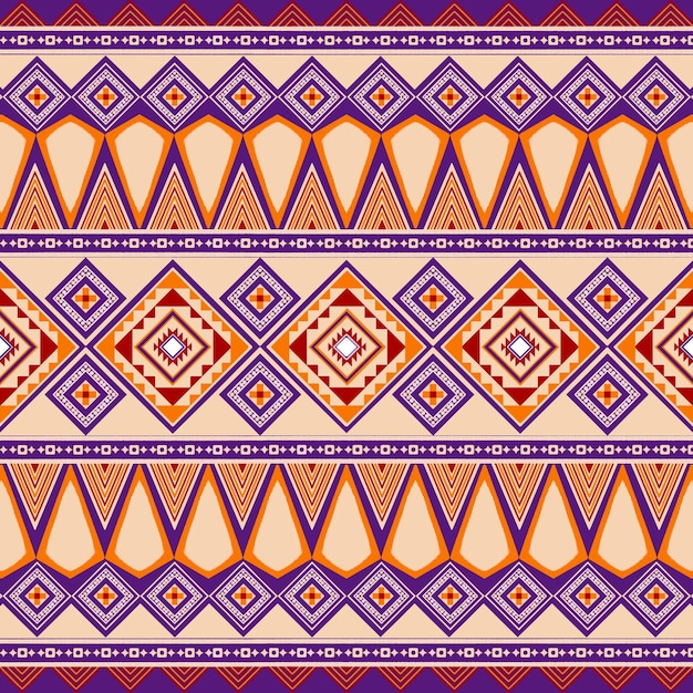 Arabian ethnic tribal fabric pattern features a geometric style with a unique blend of green and yel