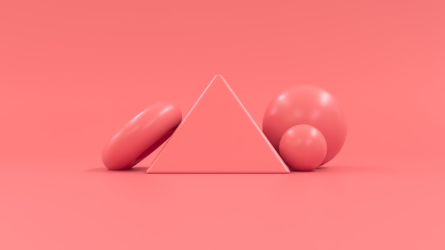 Arka Plan Şekilleri Geometrik Renk Pembe Minimalist Gerçekçi Yumuşak