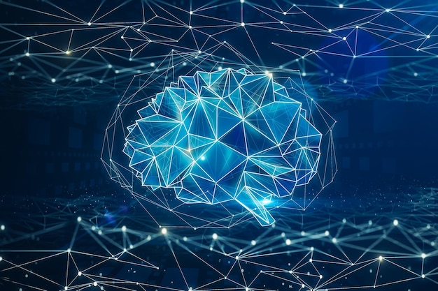 Artificial intelligence and mind concept