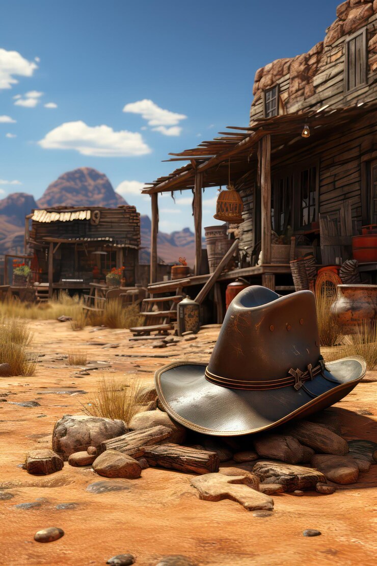 background painting cowboy