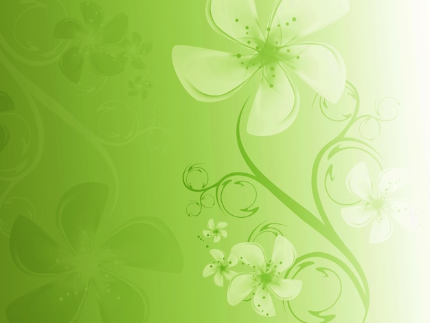 Beautiful floral background to green hues