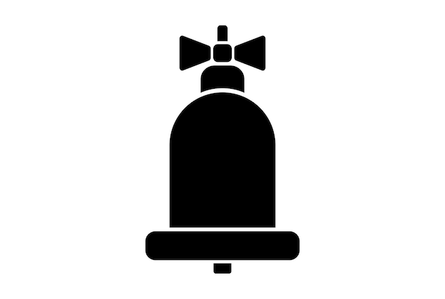 bell christmas icon black flat xmas symbol art minimalist sign artwork