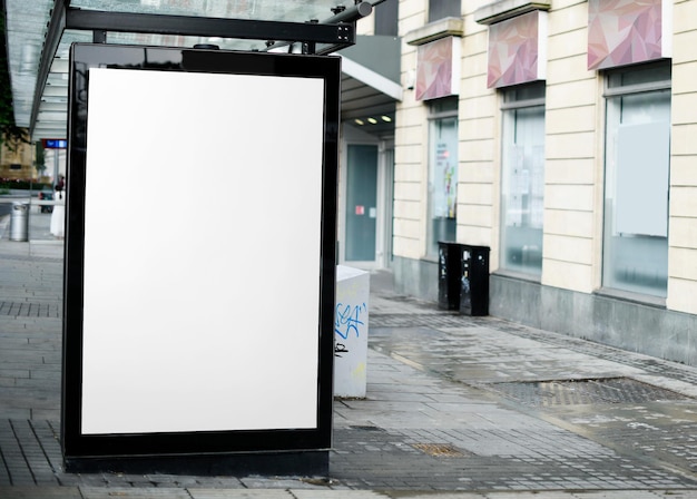 billboard png mockup bus stop advertisement transparent design