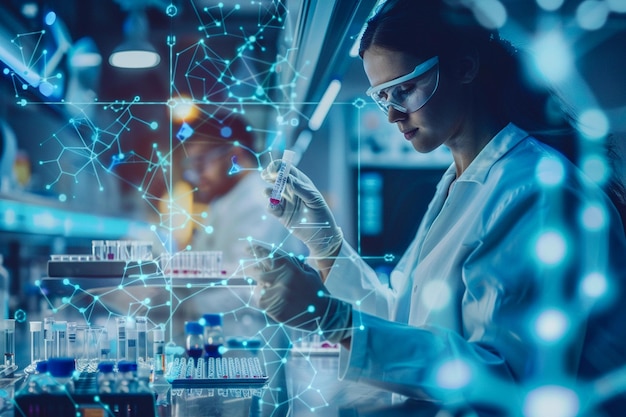 Biyoteknoloji üzerinde çalışanlar, laboratuvarda AI ile araştırma yaparken AI fütüristik yöntemini kullanıyorlar