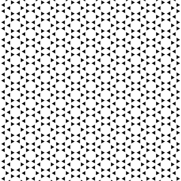black and white geometric pattern with triangles on a white background.