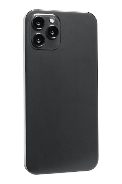 Black smartphone mockup png rear view innovative technology