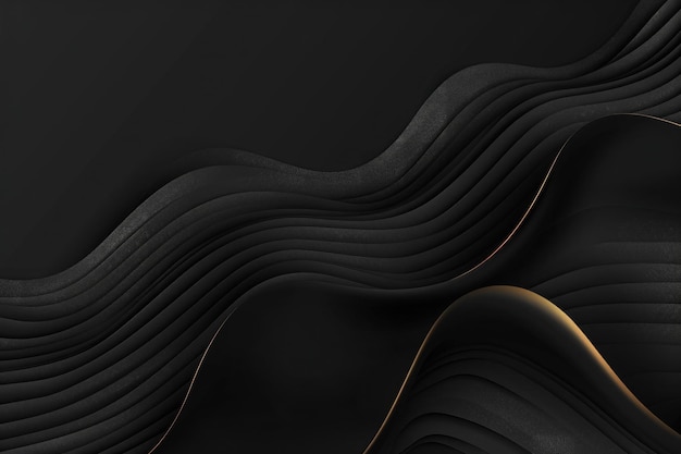 black wavy background Luxury abstract background