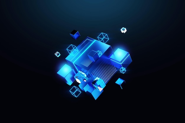 blockchain technology big data neural network blocks artificial intelligence training hitech