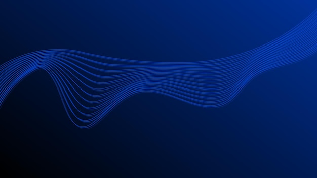 blue and black wave technology background