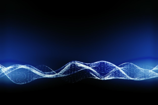blue digital wave