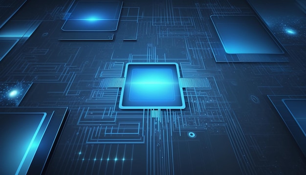 Blue technology big data transfer background