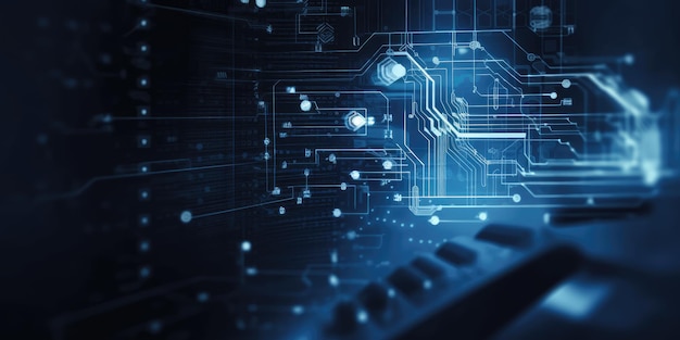 Blue Technology Lines Background