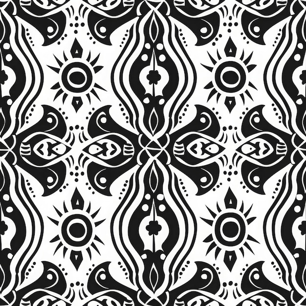 bohemian geometrik and floral seamless pattren