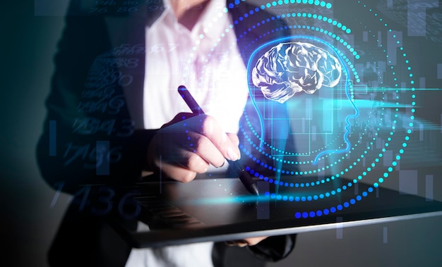 Brain multi exposure icon virtual screen