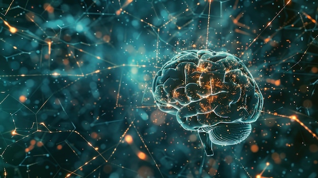 brain with a brain and the brain connected in the center