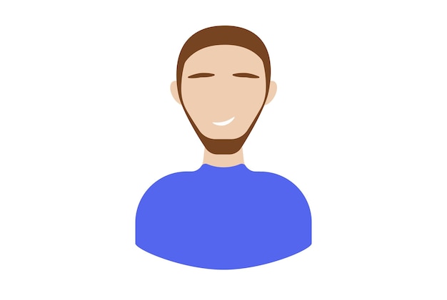 Brunette in a sweater avatar icon character web symbol person app sign