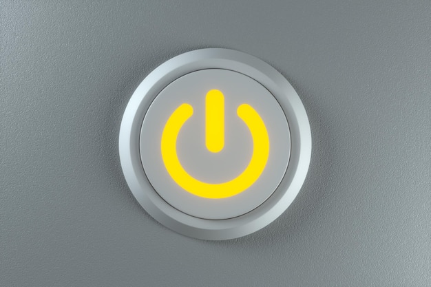 Button and switch with dark backgroundabstract conception 3d rendering
