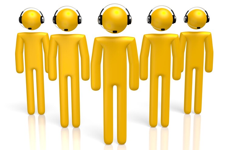 Fotoğraf cartoon character wearing headset