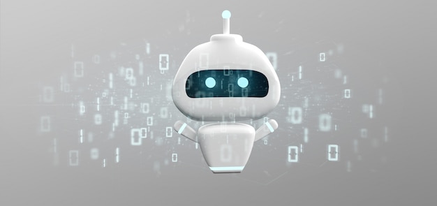 Chatbot with binary code 