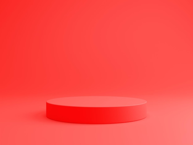 Christmas red product display podium 3D