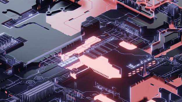 circuit board,abstract network technology background,3d rendering,conceptual image.