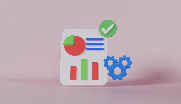 Clipboard paper with Data analytics and target SEO optimization business strategy graph analytic