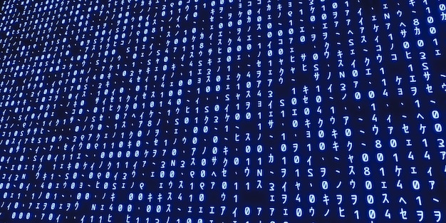 Closeup of glowing program code on screen cyber security and hacking concept data encryption detail software development and debugging shallow depth of field