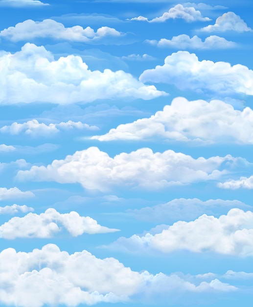 Clouds and sky background illustration Clouds cover drawing