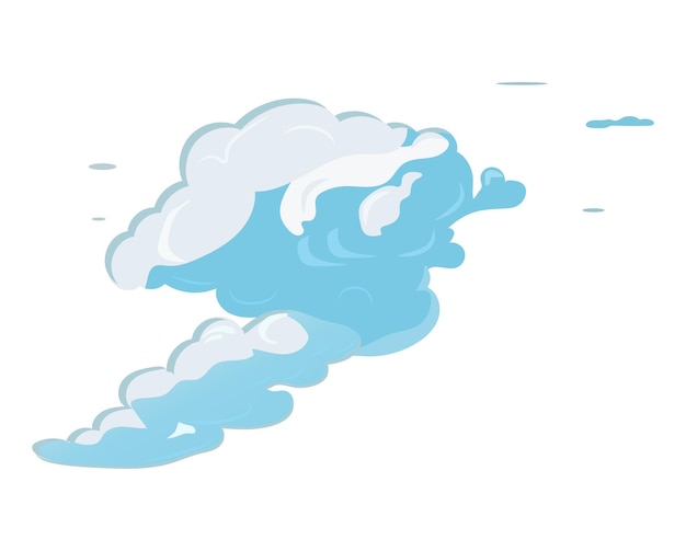 Clouds of colorful set This illustration showcases a mesmerizing cloudscape