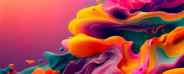 Colorful digital art of abstract ornament shapes