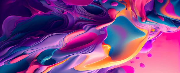 Colorful digital art of abstract ornament shapes