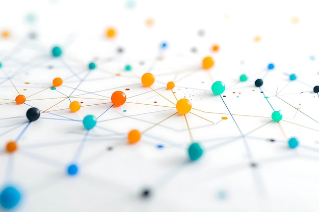 Colorful interconnected dots creating intricate maze design