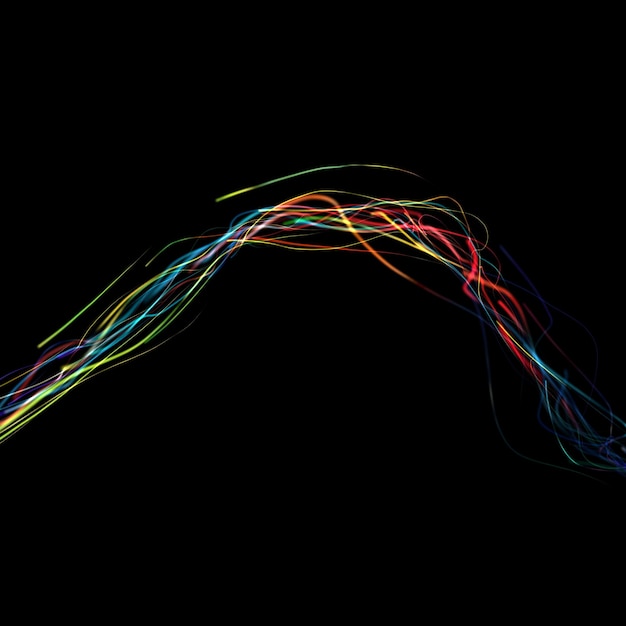 Colorful Lines and Waves Background Banner Flyer Wallpaper Template
