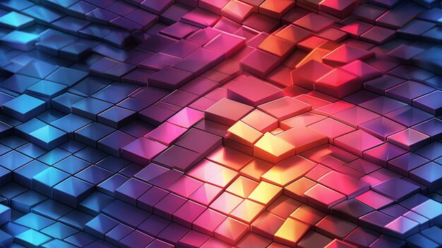 Colorful pixel grid pattern with gradient