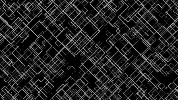 Computer generated cells of different sizes from thin lines 3d rendering abstract technology background