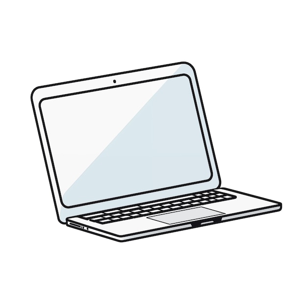 computer notebook isolated on a white background