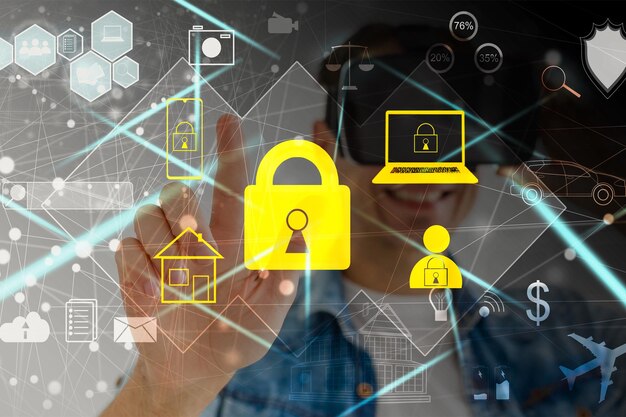 concept of cyber security information security and encryption secure access to user's personal information secure internet access cybersecurity