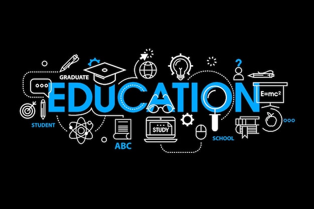 Concept of education hologram illustration Online study 3d rendering