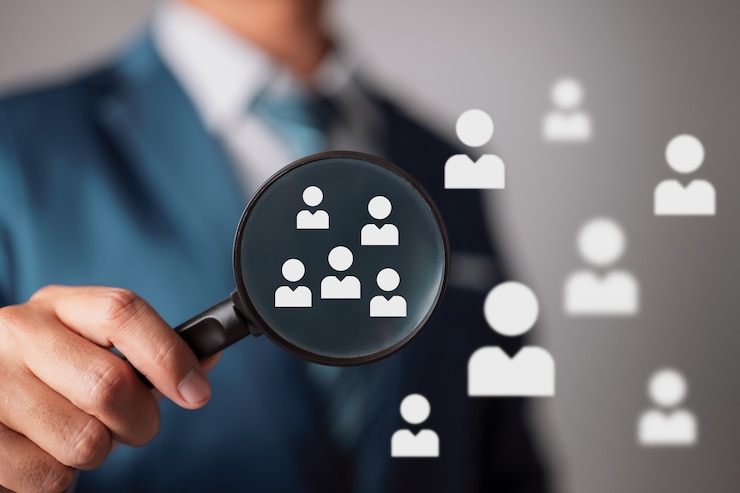 Fotoğraf concept of marketing to a certain target demographic chosen by the human resources officer