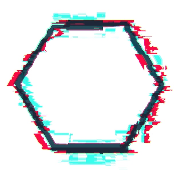 creative hexagon glith banner