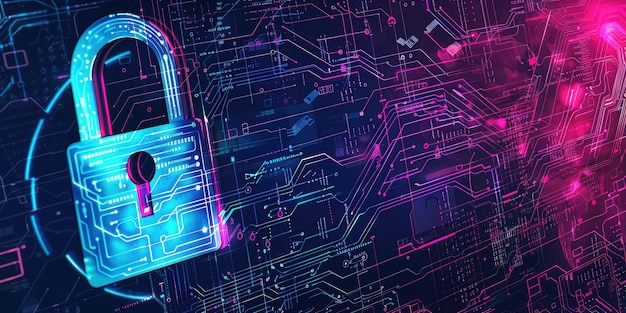 Cyber security background Ai generation