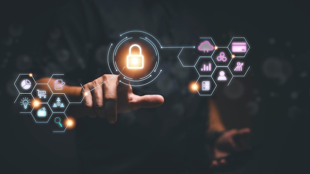 cyber security concept information security and encryption secure access to user's personal information secure internet access cybersecurity