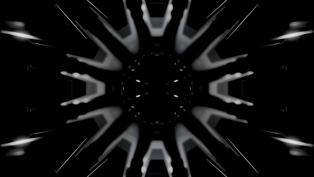 D animation of a journey through a spaceship or industrial hallway design technologies of future