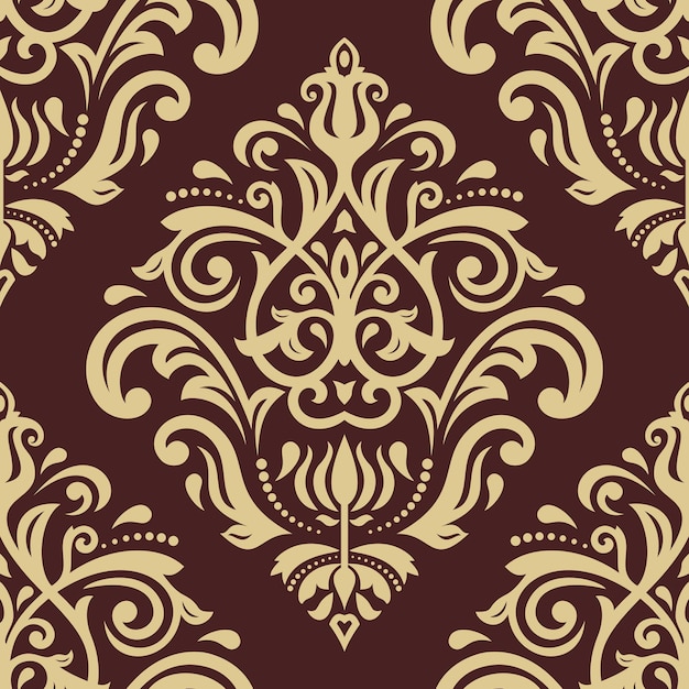 damask seamless vector pattern