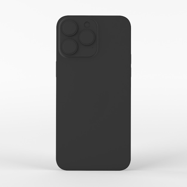 Dark Phone 14 Back Side Isolated In White Background