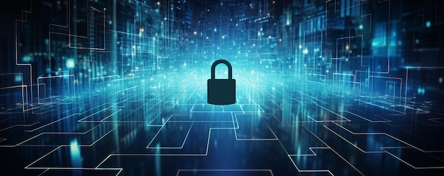 Data protection and cyber security with cyber background