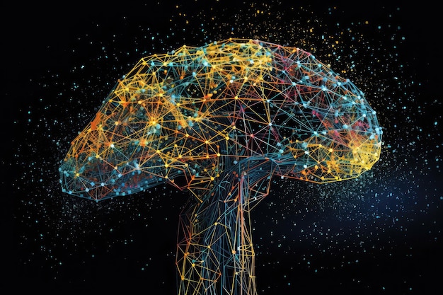 Deep Learning Algorithms Analyze Big Data For Valuable Insights Shape Of The Brain With A Neural Network Generative AI